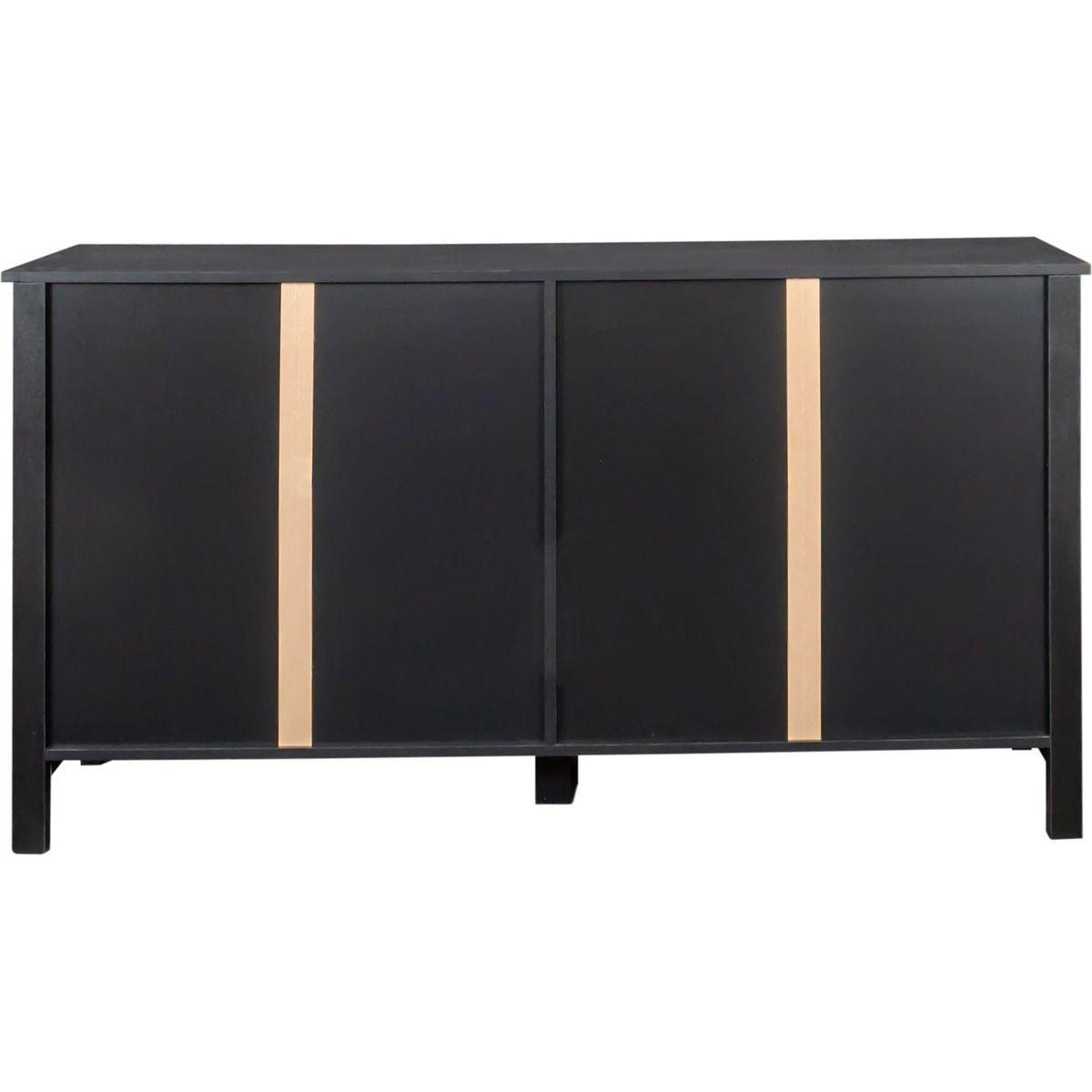 Cabinet with 4 Doors and 4 open shelgves,Freestanding Sideboard Storage Cabinet Entryway Floor Cabinet for Living Room Office Bedroom