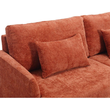 Modern chenille Fabric Loveseat, 2-Seat Upholstered Loveseat Sofa Modern Couch