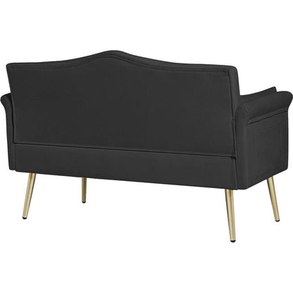 BLACK 2 SEATER SOFA