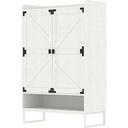 Shoe Cabinet with Doors, 6-Tier Shoe Storage Cabinet with Adjustable Shelves, Wooden Shoes Rack Shoe Storage Organizer for Entryway, Hallway, Closet, Living Room