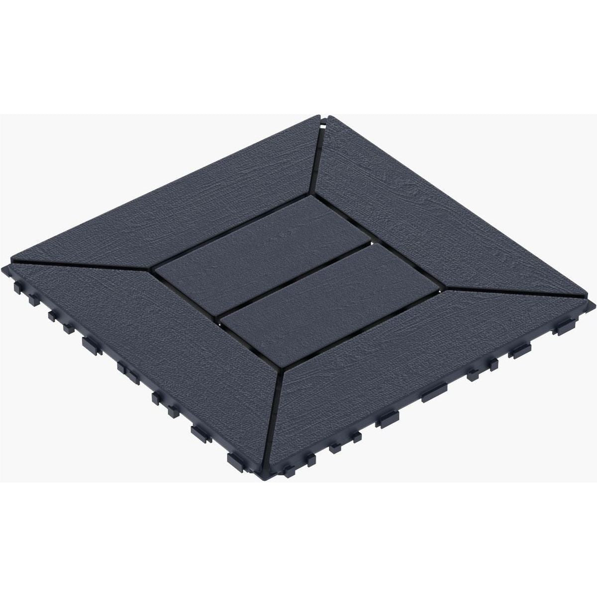 New Style 12" Patio Deck Tiles, DIY Module Interlocking Decking Tiles Floor Tile,Easy and Quick Installation Court Tiles for Porch Poolside Balcony Backyard 44pcs DARK GRAY