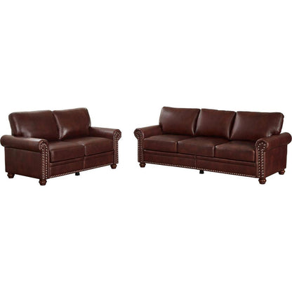 Living Room Sofa with Storage Sofa 2+3 Sectional Burgundy Faux Leather