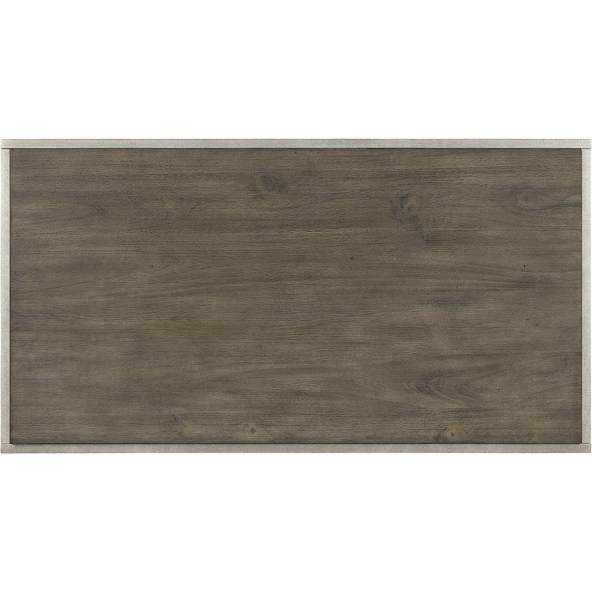 Padena 3-Piece Metal Frame Wood Living Room Coffee Table and 2 Chairside Tables Set