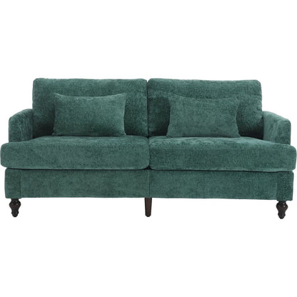 Modern chenille Fabric Loveseat, 2-Seat Upholstered Loveseat Sofa Modern Couch