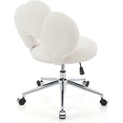 360Swivel Height Adjustable,Swivel Chair,Teddy fabric,home office chair