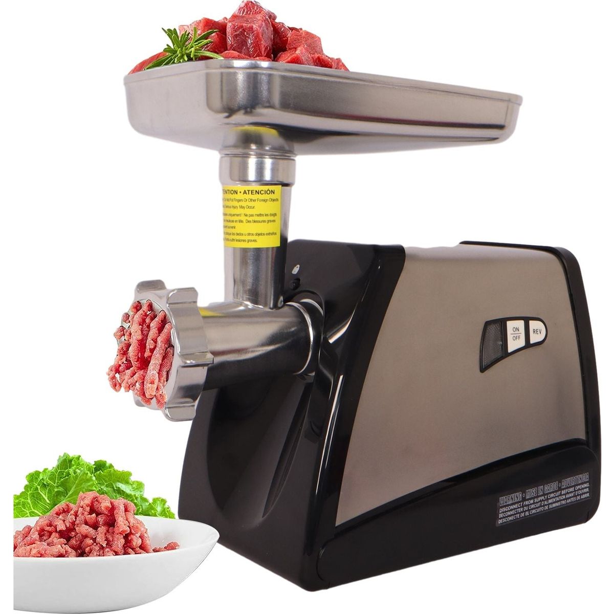 Meat Grinder & Sausage Stuffer, 570 Watt,Stainless Steel