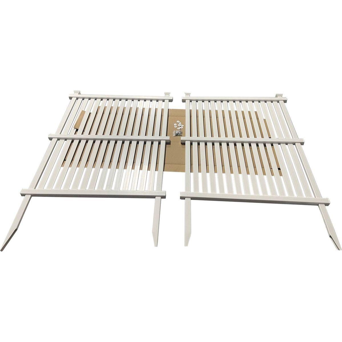 Privacy Screen Panels Kit Air Conditioner Trash Can Enclosure Vinyl white color