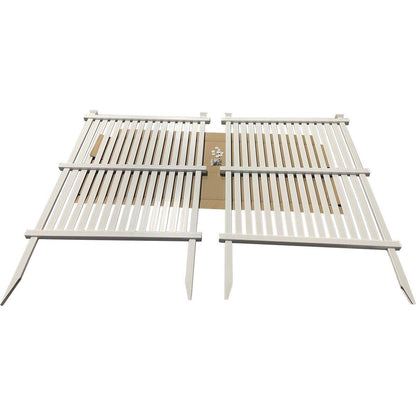 Privacy Screen Panels Kit Air Conditioner Trash Can Enclosure Vinyl white color