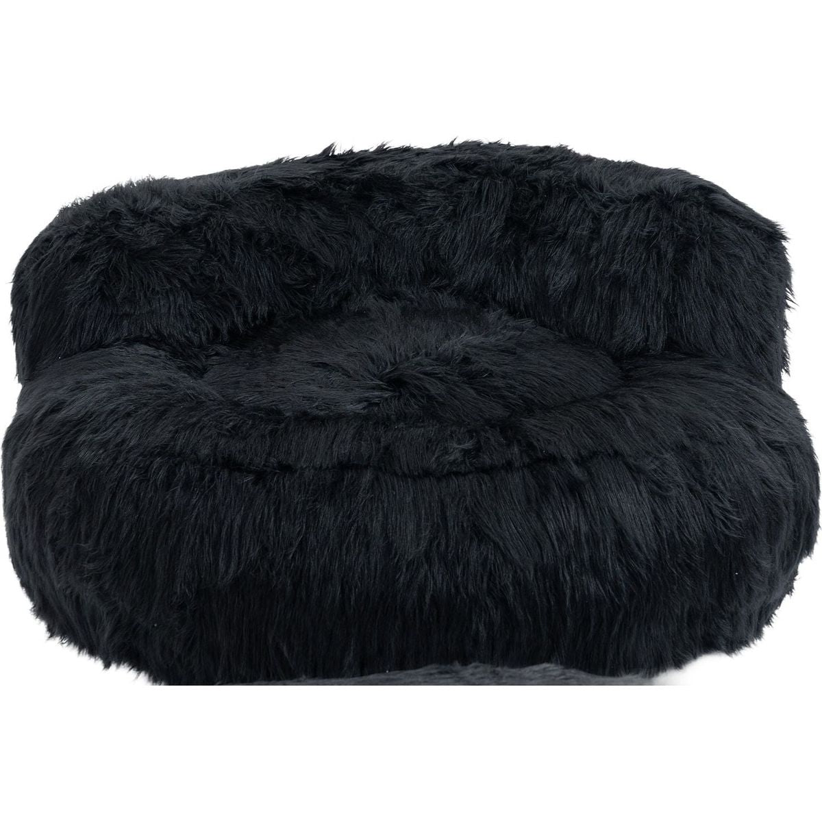 Bean Bag Chair Faux fur Lazy Sofa /Footstool Durable Comfort Lounger High Back Bean Bag Chair Couch for Adults and Kids, Indoor