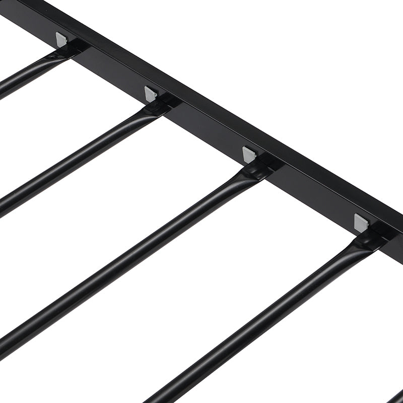 Twin Size metal bed Sturdy System Metal Bed Frame, Modern style and comfort to any bedroom, black