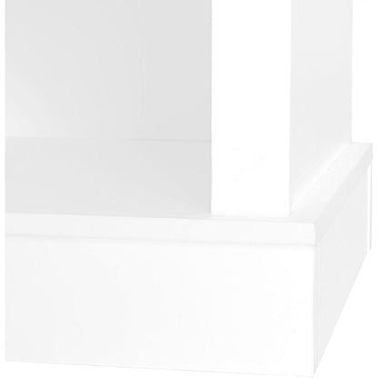 47.2" Wide Hall Tree with Bench and Shoe Storage, Multi-functional Storage Bench with 3 Hanging Hooks & Open Storage Space, Rectangle Storage & Shelves Coat Rack for Hallway, White