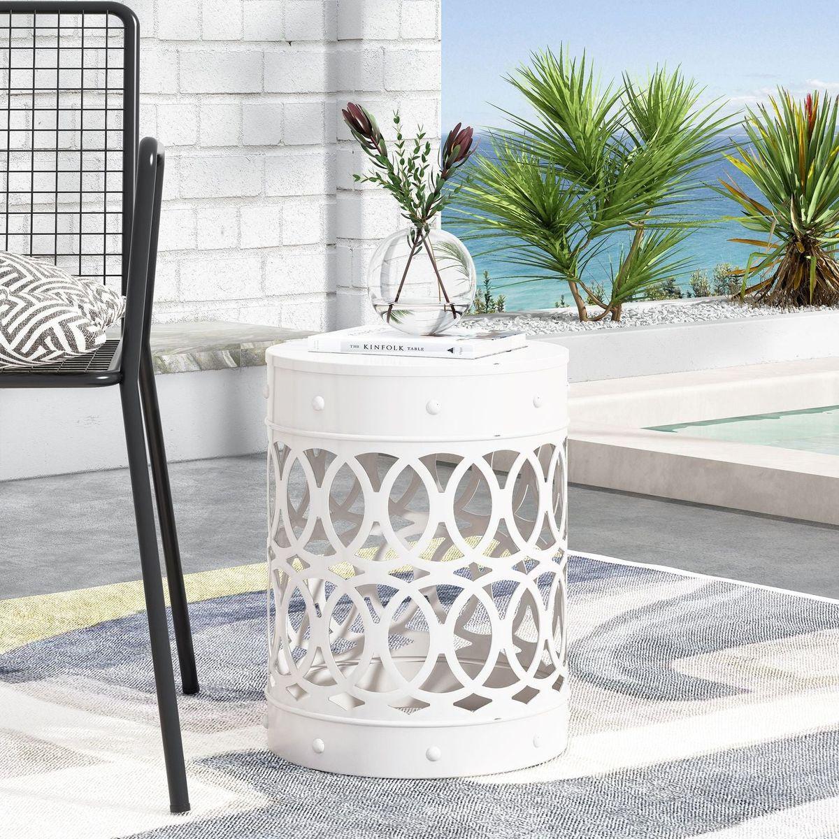 Outdoor Metal end Table -Large