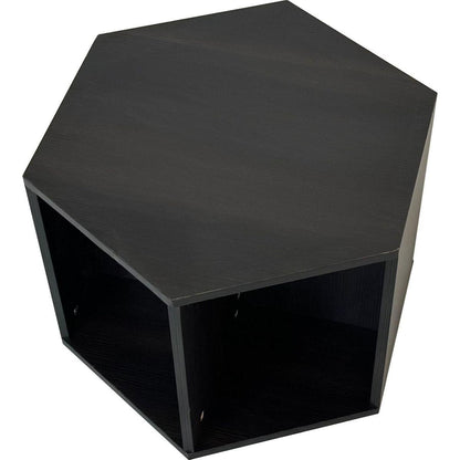 23.62" Hexagonal Coffee Table Side Table Nightstand Burmese Sumac