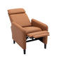 Modern Artistic Color Design Adjustable Recliner Chair PU Leather for Living Room Bedroom Home Theater, Burnt Orange