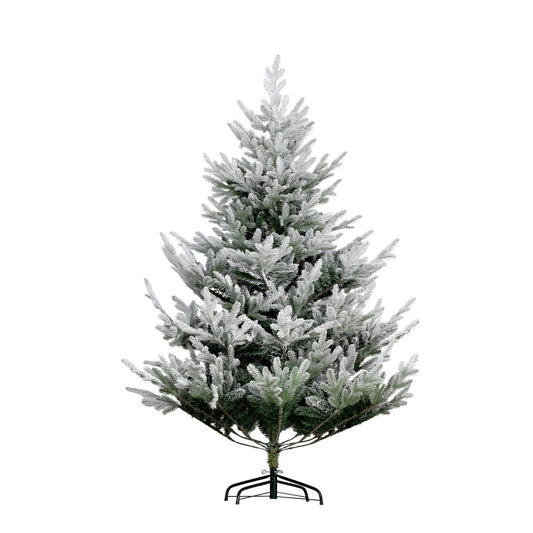 HOMCOM 6 Foot Artificial Christmas Tree, Pine Hinged Xmas Tree with 795 Realistic Branches, Steel Base, Auto Open, Green