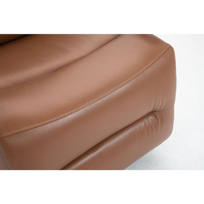 Swivel Rocker Recliner Power Glider Chair with Solid Wood Armrests - Extra Wide Reclining Sofa Chair Upholstered Faux Leather Living Room Single Sofa 350 lbs