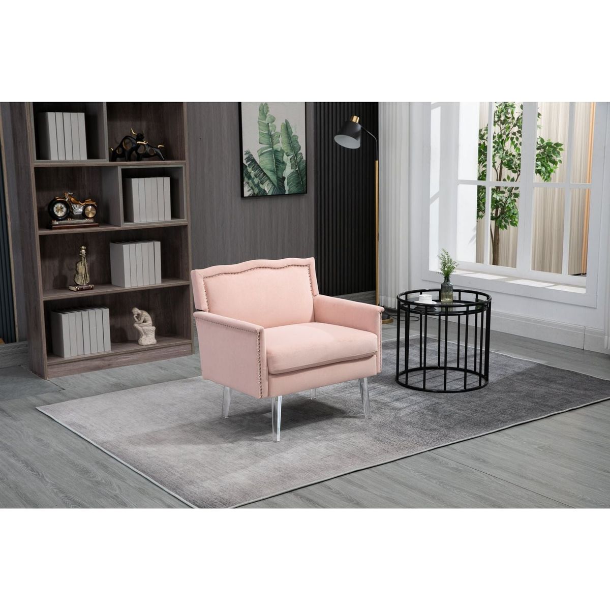 Accent Chair, Living Room Chair / leisure single sofa with acrylic feet