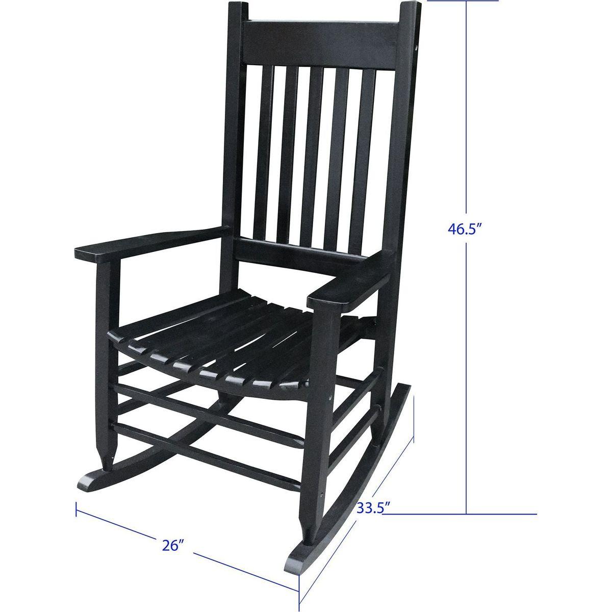 wooden porch rocker chair Black