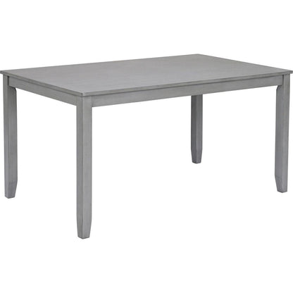 Wooden Dining Rectangular Table, Kitchen Table for Small Space, 4 Person Dining Table, Gray ONLY THE TABLE