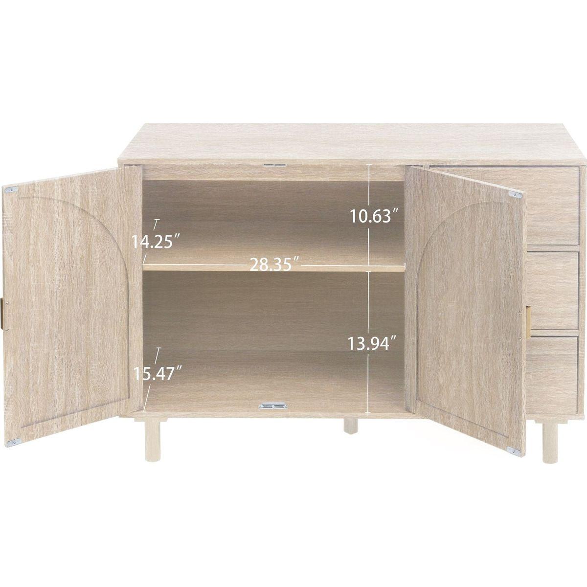 2 Door 3 Drawer Cabinet, Suitable for Bedroom, Living Room, Study