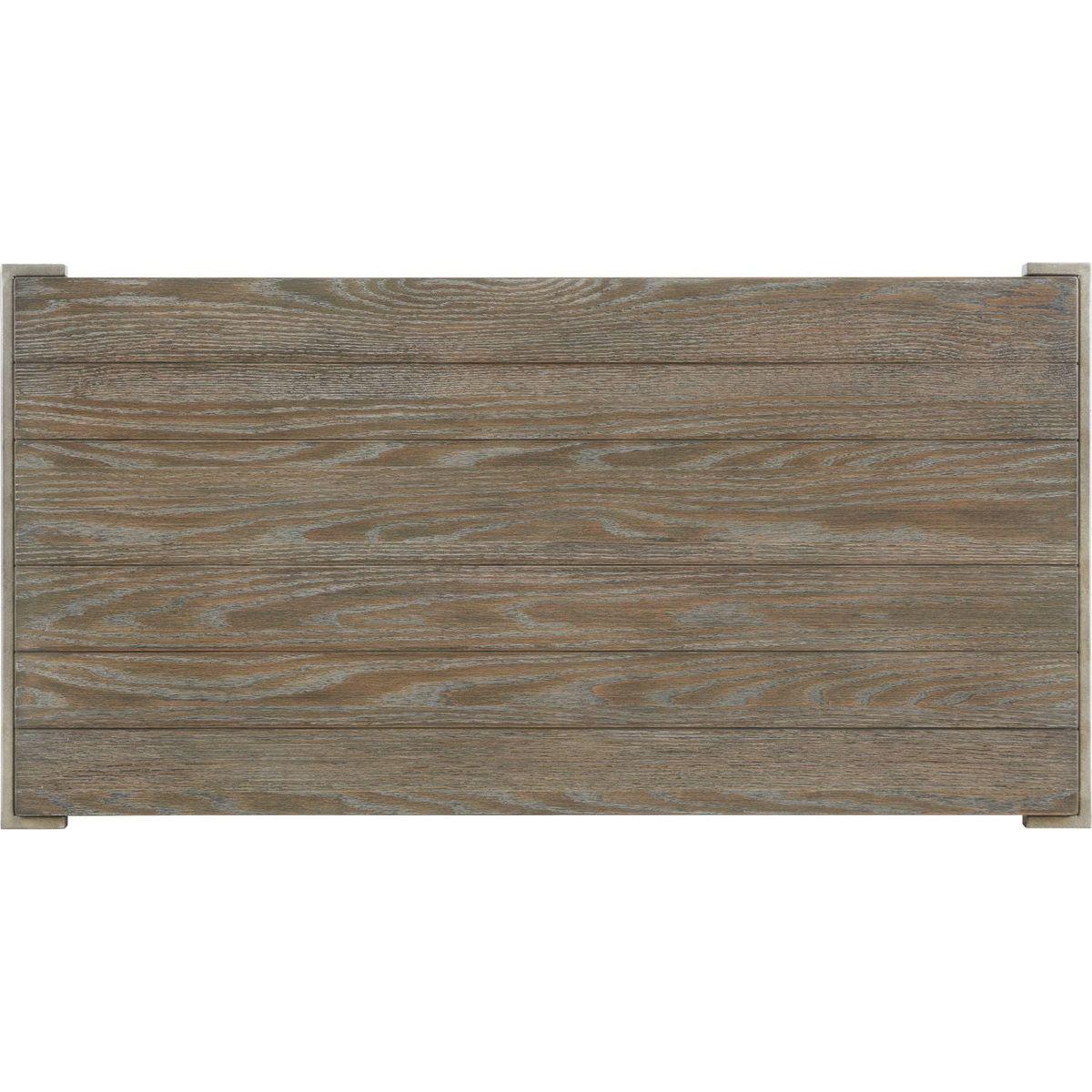 Corbeta Metal Frame Wood Living Room Coffee Table with Casters