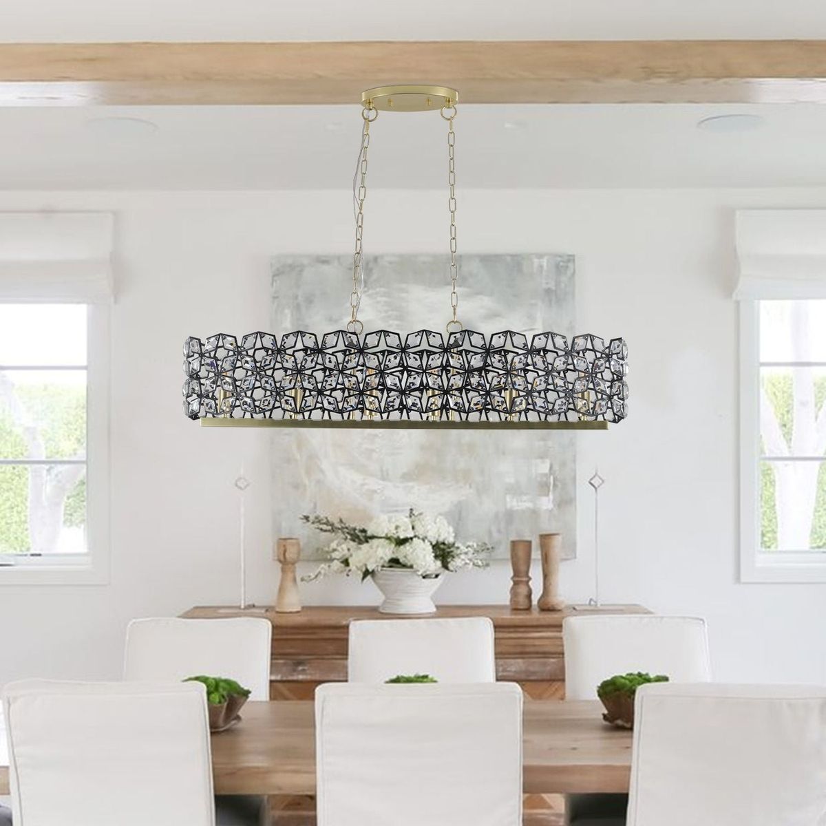 Modern Champagne Gold Oval Crystal ceiling chandelier Luxury Home Decor Light Fixture