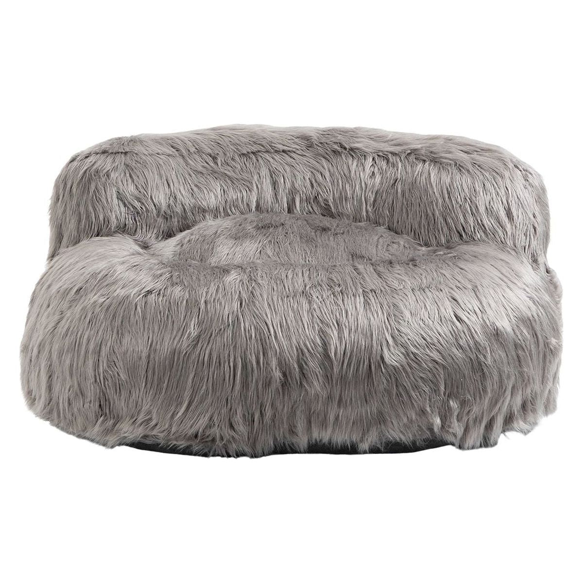 Bean Bag Chair Faux fur Lazy Sofa /Footstool Durable Comfort Lounger High Back Bean Bag Chair Couch for Adults and Kids, Indoor