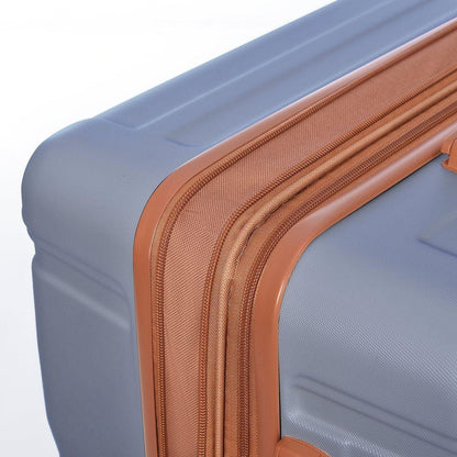 Luggage Sets New Model Expandable ABS Hardshell 3pcs Clearance Luggage Hardside Lightweight Durable Suitcase sets Spinner Wheels Suitcase with TSA Lock 20"24"28"(blue and brown)