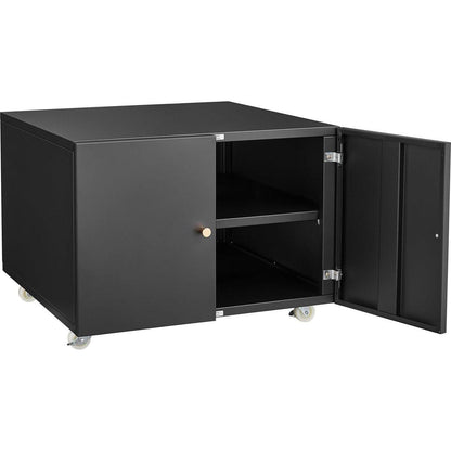 Office furniture Copier Cabinet BLACK 2 door steel copier stand mobile pedestal file Printer Stand