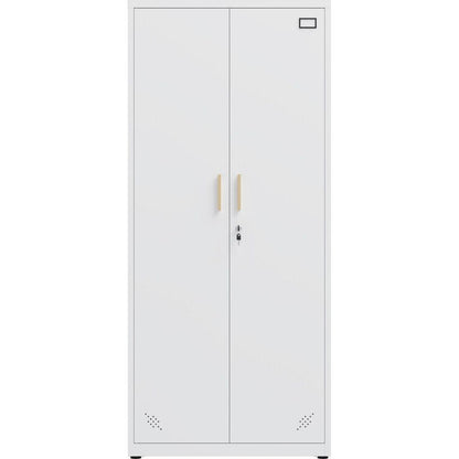High Storage Cabinet with 2 Doors and 4 Partitions to Separate 5 Storage Spaces, Home/ Office Design