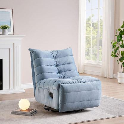 Lazy Chair, Rotatable Modern Lounge with a Side Pocket, Leisure Upholstered Sofa Chair, Reading Chair for Small Space