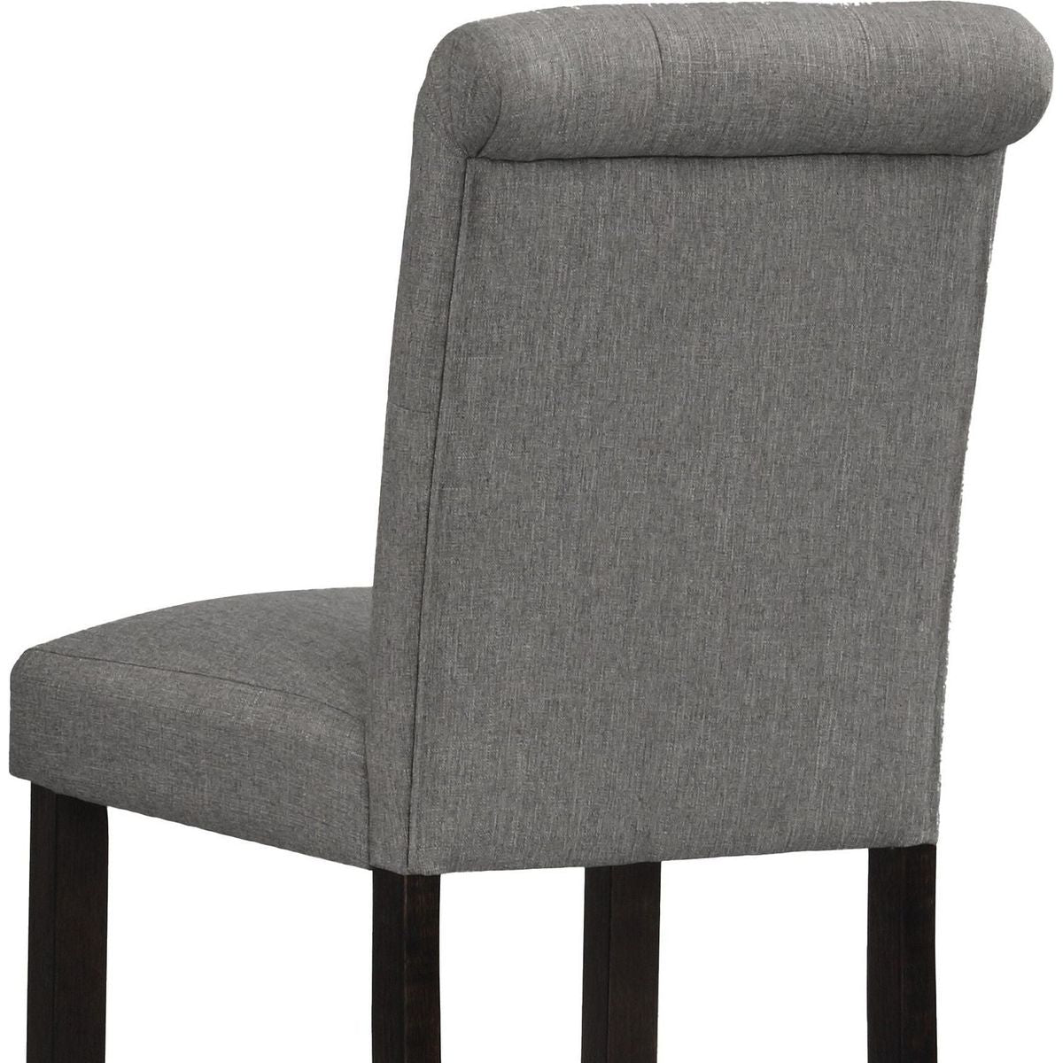 Leviton Solid Wood Tufted Asons Barstool, Set of 2, Grey