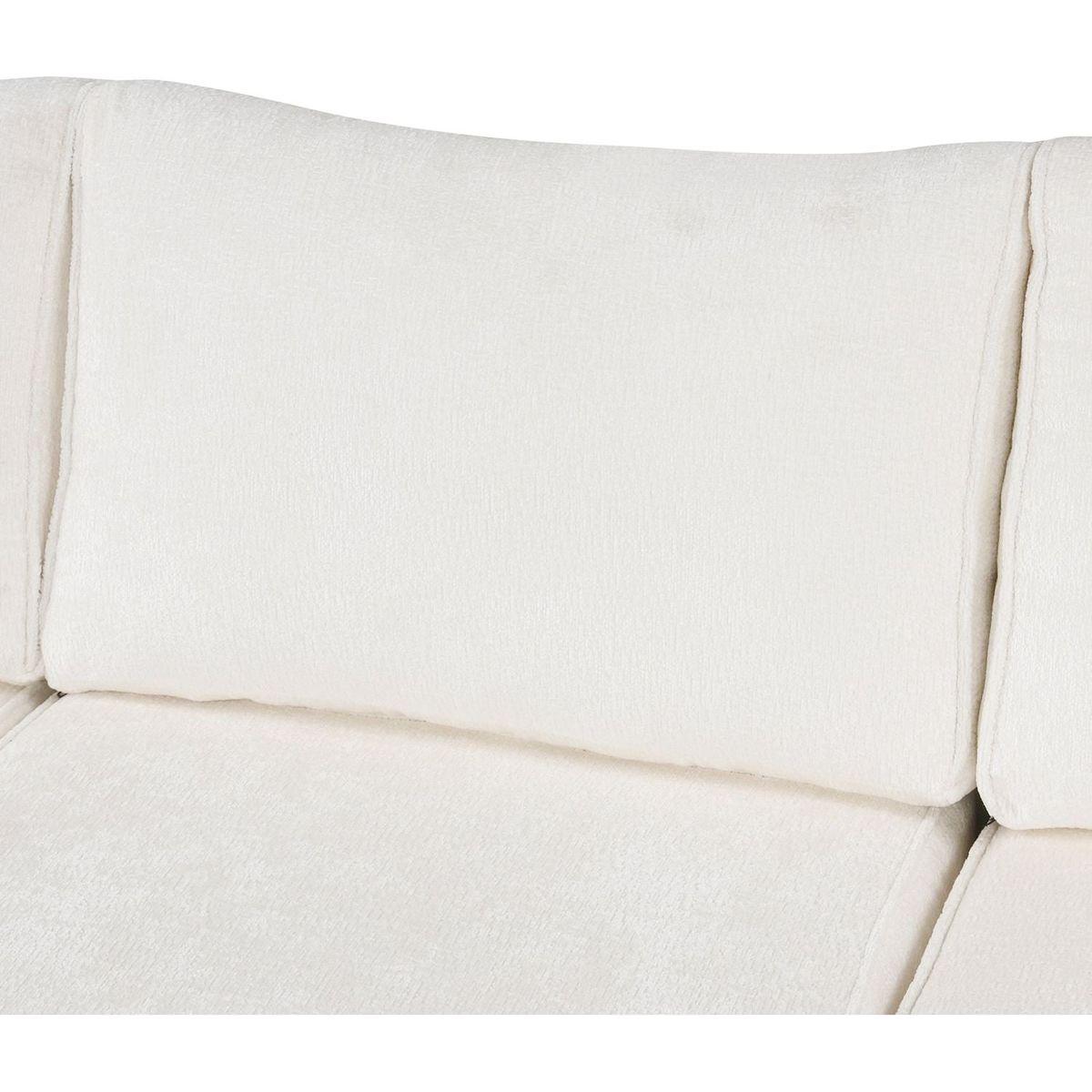 112.2" Sectional Sofa Pull-out Sofa Bed Sleeper with a Storage Ottoman,Three Pillows and Charging Devices for Living Room, Cream