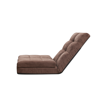 Triple Fold Down Sofa Bed, Adjustable Floor Couch Sofa with One Pillow, 5 Reclining Position, Convertible Upholstered Guest Sleeper,Adjustable Foldable Modern Leisure Sofa Bed Video Gaming Sofa