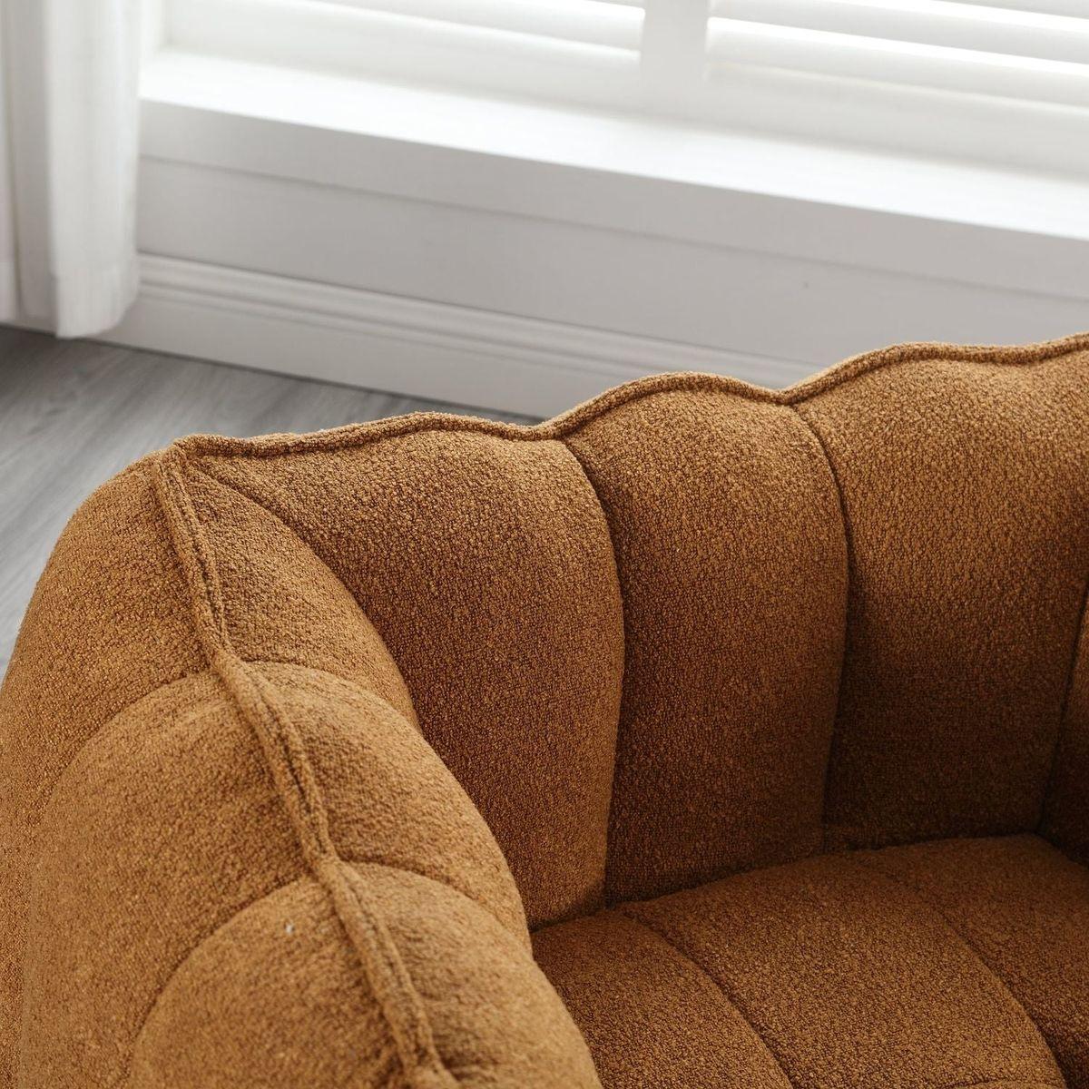 Soft Bean Bag Chair with High Resilient Foam(Chips)for living room and bedroom,Comfortable Square Lazy Sofa with Footstool, Cover for Adults to Gaming, Reading, and Watching TV