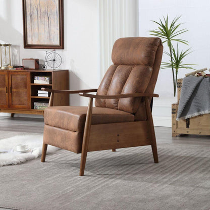 Wood Frame Armchair, Modern Accent Chair Lounge Chair for Living Room