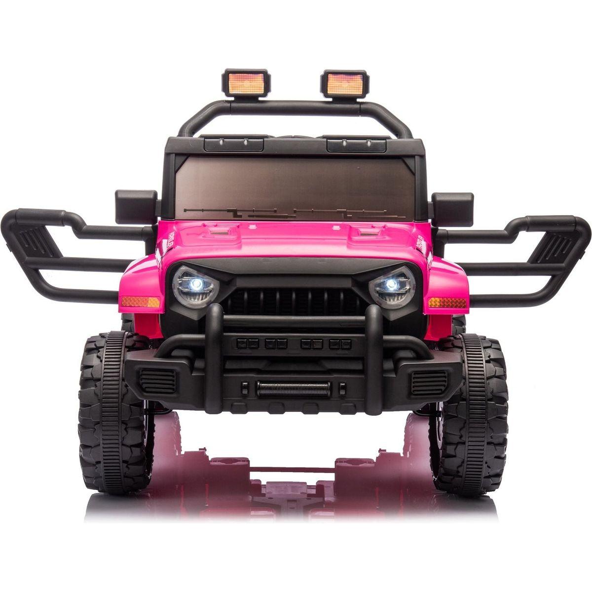 12V Kids Ride On Electric Car W/Parents Control,Dual drive, Four-wheel Suspension,With music,Bluetooth,MP3,USB,with headlights, steering wheel quick release,Slow start for Kids Aged 3-8.