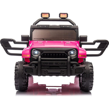 12V Kids Ride On Electric Car W/Parents Control,Dual drive, Four-wheel Suspension,With music,Bluetooth,MP3,USB,with headlights, steering wheel quick release,Slow start for Kids Aged 3-8.