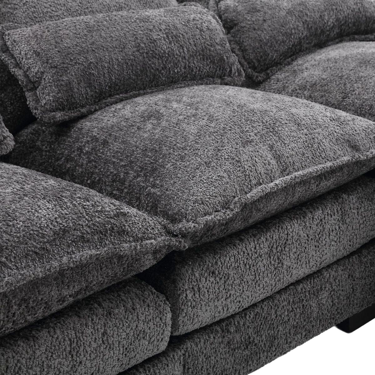 Modern Large chenille Fabric U-Shape Sectional Sofa