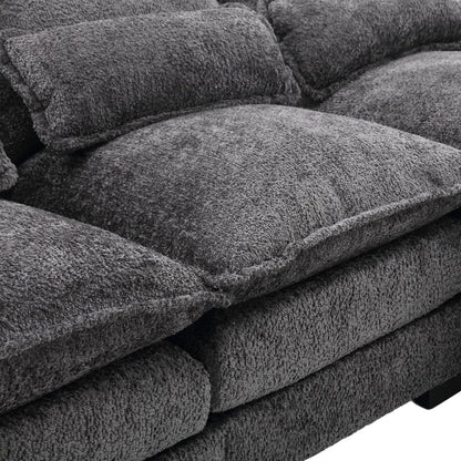 Modern Large chenille Fabric U-Shape Sectional Sofa