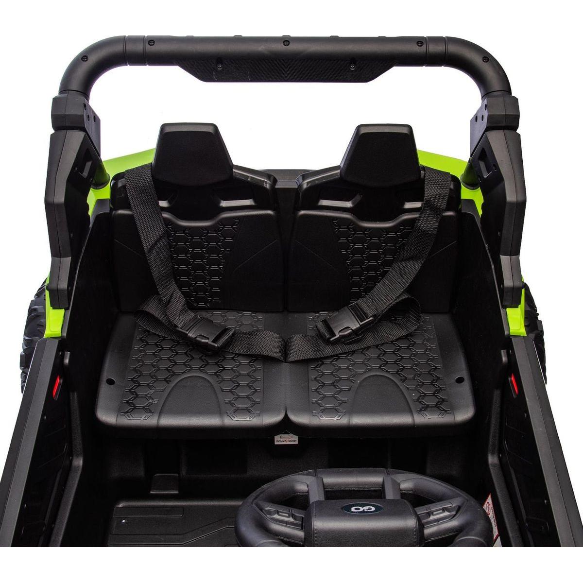 24V Two-Seater Kids Ride On UTV W/Parents Remote Control,Four-Wheel Suspension,Slow Start,Large wheel design,Anti-collision bar,Storage space,Music,USB,Bluetooth,Volume control,LED lights for Kids 3+.