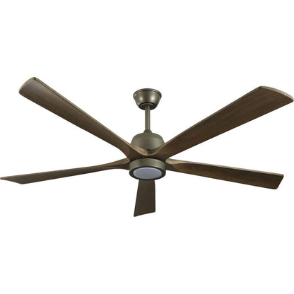 60" Modern Wood Ceiling Fan with Light and Remote Control,6-Speed Noiseless Reversible DC Motor, Ceiling Fan for Kitchen Dining Living Room