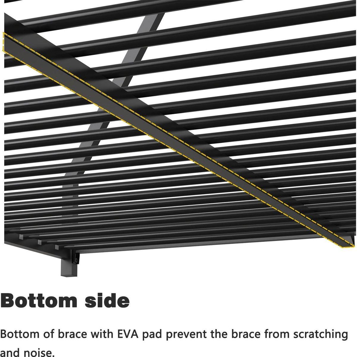 Adam Twin Full Bunk Black with White Mesh Guard Rail for Kids and Adult, Low Profile and Easy Climbing with Stable Ladder