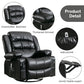 Massage Swivel Rocker Recliner Chair with Vibration Massage and Heat Ergonomic Lounge Chair for Living Room with Rocking Function and Side Pocket 2 Cup Holders USB Charge Port