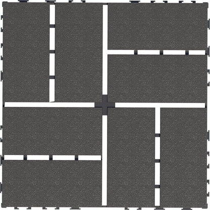 Plastic Interlocking Deck Tiles,44 Pack Patio Deck Tiles,12"x12" Square Waterproof Outdoor All Weather Use, Patio Decking Tiles for Poolside Balcony Backyard, Grey