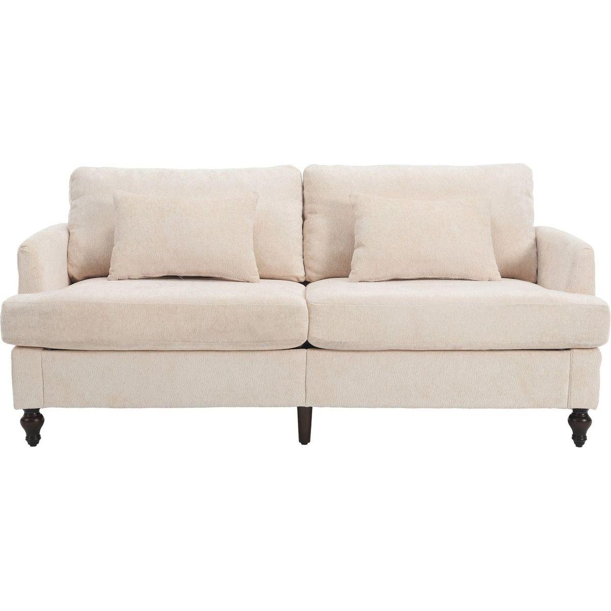 Modern chenille Fabric Loveseat, 2-Seat Upholstered Loveseat Sofa Modern Couch
