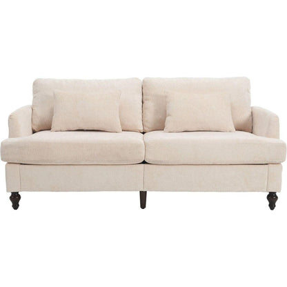 Modern chenille Fabric Loveseat, 2-Seat Upholstered Loveseat Sofa Modern Couch