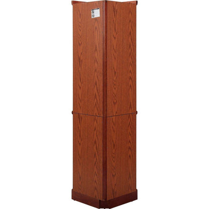 6 Shelf Lighted Corner Curio Cabinet with Adjustable Tempered Glass Shelves and Mirror Back, Cherry