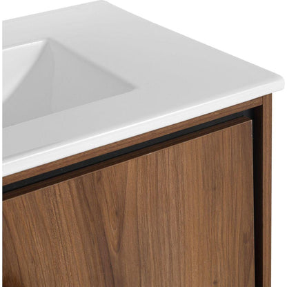 30 "Bathroom Vanity, 2 doors, Bathroom Cabinet Vanity Freestanding Cabinet Engineered Wood with sink