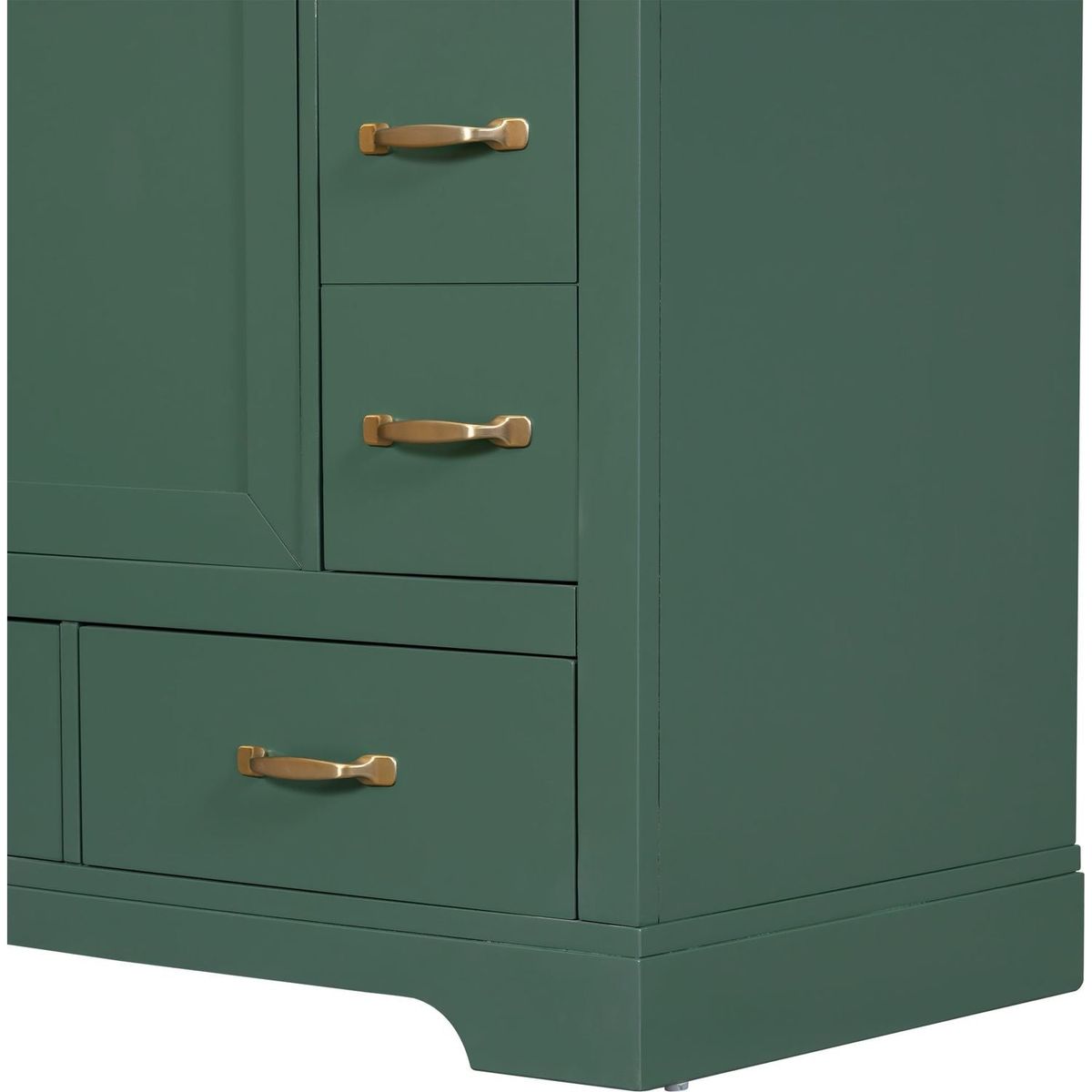 36" Bathroom Vanity with Sink Combo, Six Drawers, Multi-Functional Drawer Divider, Adjustable Shelf, Green